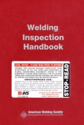 book Welding Inspection Handbook AWS