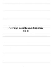 book Nouvelles inscriptions du Cambodge, t. II-III