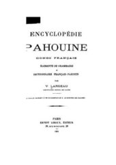 book Encyclopédie pahouine Congo Français, éléments de grammaire et dictionnaire français-pahouin