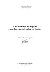 book La Enseñanza del Español como Lengua Extranjera en Quebec