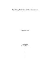 book Speaking Activities for the Classroom