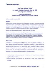 book Que no te quite el sueño: introducir el subjuntivo en la clase de ELE. Una propuesta didáctica