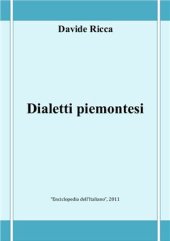 book Dialetti piemontesi