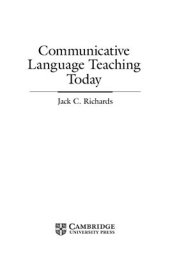 book Communicative Language Teaching Today