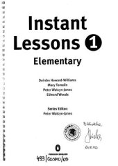 book Instant Lessons 1. Elementary