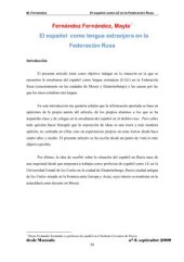 book El español como lengua extranjera en la Federación Rusa