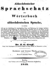 book Althochdeutscher Sprachschatz oder Wörterbuch der althochdeutschen Sprache. Sechster Theil