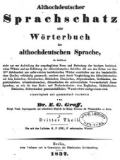 book Althochdeutscher Sprachschatz oder Wörterbuch der althochdeutschen Sprache. Dritter Theil