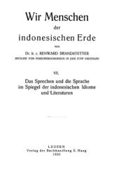 book Das Sprechen und die Sprache im Spiegel der indonesischen Idiome und Literaturen