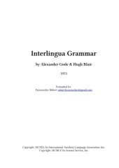 book Interlingua Grammar