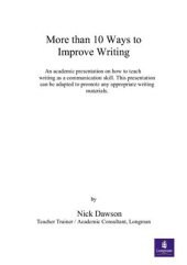 book More Than 10 Ways to Improve Writing