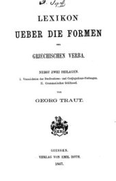 book Lexikon ueber die Formen der griechischen Verba / Словарь форм греческого глагола