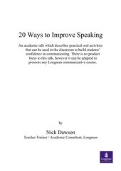 book 20 Ways to Improve Speaking +