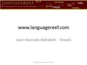 book Learn kannada vowels