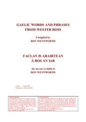 book Gaelic words and phrases from Wester Ross / Гэльские слова и фразы из Западного Росса