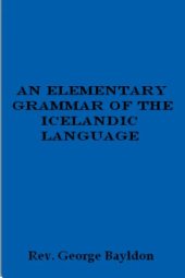 book An Elementary Grammar of the Icelandic Language