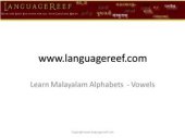 book Learn malayalam vowels