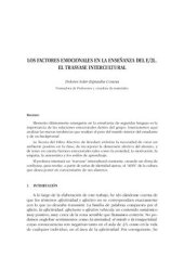 book Los factores emocionales en la enseñanza del Español como 2da lengua. El trasvase intercultural