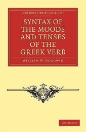 book Syntax of the Moods and Tenses of the Greek Verb