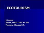 book Урок Ecotourism, 11 класс