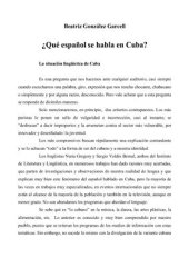 book ¿Qué español se habla en Cuba?