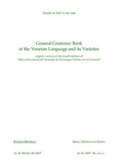 book General Grammar Book of the Venetan Language and its Varieties