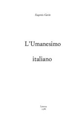 book L’Umanesimo italiano