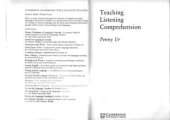 book Teaching Listening Comprehension