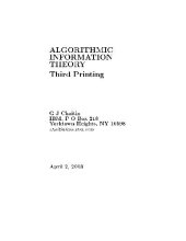 book Algorithmic Information Theory