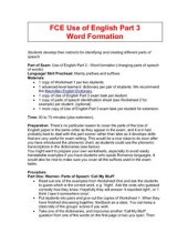 book FCE: Use of English. Part 3. Word formation. Teacher's notes 1