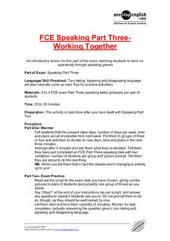 book FCE: Speaking. Part 3. Working Together. Lesson Plan