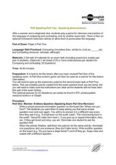 book FCE speaking. Part 2. Describing Pictures. Lesson Plan