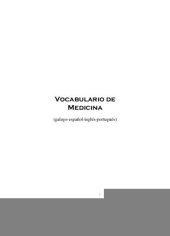 book Vocabulario de Medicina (galego-español-inglés-portugués)