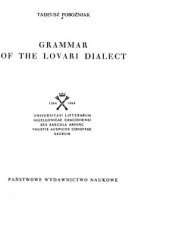 book Grammar of the Lovari dialect