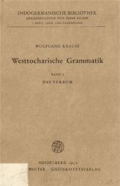 book Westtocharische Grammatik. Band 1. Das Verbum