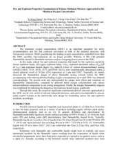 book Fire and Explosion Properties Examinations of Toluene-Methanol Mixtures Approached to the Minimum Oxygen Concentration