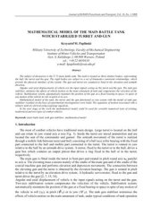 book Mathematical model of the main battle tank witch stabilized turret and gun