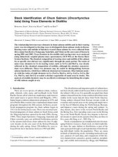 book Stock Identification of Chum Salmon (Oncorhynchus keta) Using Trace Elements in Otoliths