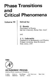 book Phase Transitions and Critical Phenomena, Vol. 10