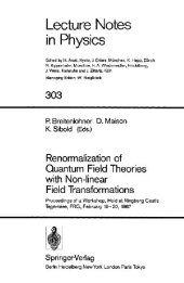book Renormalization of Quantum Field Theories with Non-linear Field Transformations