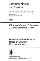 book Models of Hadron Structure Based on Quantum Chromodynamics