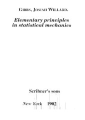 book Elementary principles of statistical mechanics