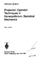 book Projection operator techniques in nonequilibrium statistical mechanics