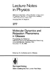 book Molecular Dynamics and Relaxation Phenomena in Glasses