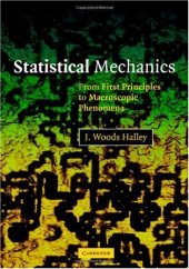 book Statistical mechanics: from first principles to macroscopic phenomena