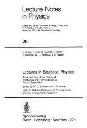 book Lectures in Statistical Physics