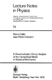 book Renormalization group analysis of hierarchical model in statistical mechanics