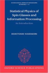 book Statistical physics of spin glasses and information processing: an introduction