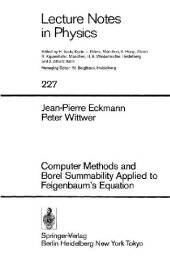 book Computer Methods and Borel Summability Applied to Feigenbaum's Equation