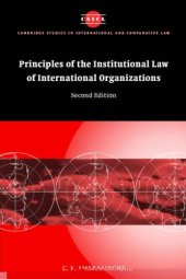 book Principles of the Institutional Law of International Organizations